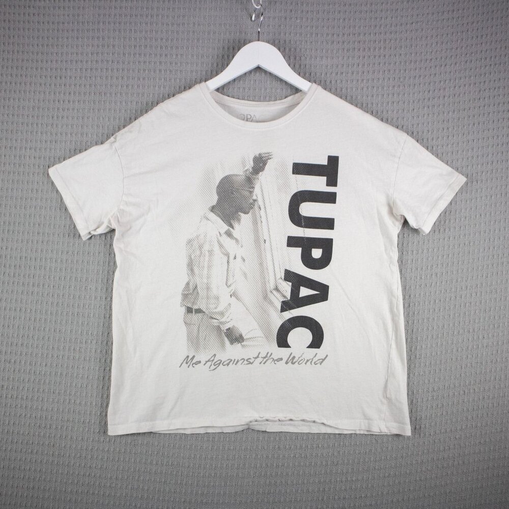2Pac Graphic Tee Mens White Medium Rap Hip Hop